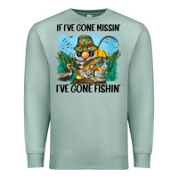 Seafoam if i've gone missin' i've gone fishin' Premium Sweatshirt - BarkalooDesign