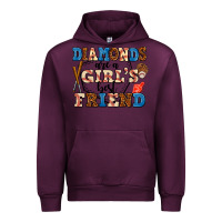 Mauve Wine diamonds are a girl's best friend Urban Hoodie - AdoDesignShop