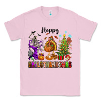 Bubblegum Pink Happy Hallothanksmas Classic Tee - texasbilliewilder