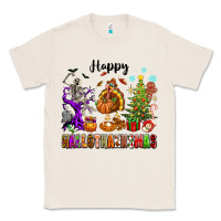 Natural Happy Hallothanksmas Classic Tee - texasbilliewilder
