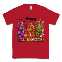 Red Happy Hallothanksmas Classic Tee - texasbilliewilder