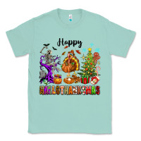 Seafoam Happy Hallothanksmas Classic Tee - texasbilliewilder