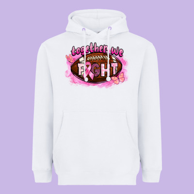 Together We Fight Football Heavyweight Hoodie Designed By Barkaloodesign