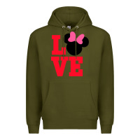 Army Green Minnie Mouse Premium Hoodie - CowhideDigitalArt