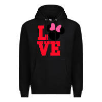 Black Minnie Mouse Premium Hoodie - CowhideDigitalArt