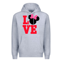 Heather Grey Minnie Mouse Premium Hoodie - CowhideDigitalArt