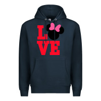 Navy Minnie Mouse Premium Hoodie - CowhideDigitalArt
