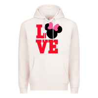 Pale Pink Minnie Mouse Premium Hoodie - CowhideDigitalArt