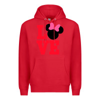 Red Minnie Mouse Premium Hoodie - CowhideDigitalArt