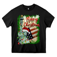Black merry christmas  statue of liberty Heavy Core Tee - BarkalooDesign
