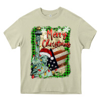 Mossy merry christmas  statue of liberty Heavy Core Tee - BarkalooDesign