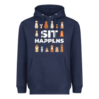 Navy Dog Funny S It Happens Pet Sitting Design Heavyweight Hoodie - trangStudio