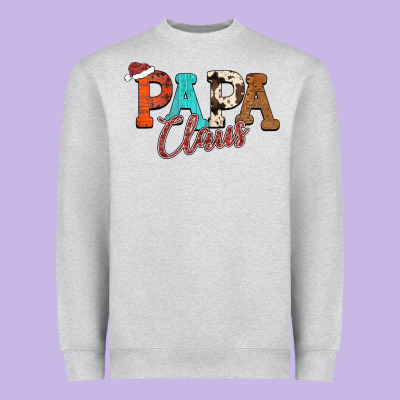 Papa Claus Heavyweight Sweatshirt Designed By Cowhidedigitalart