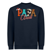 Navy Papa Claus Heavyweight Sweatshirt - CowhideDigitalArt