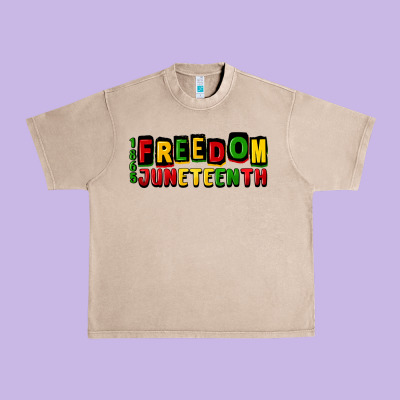 Freedom Juneteenth Urban Heavy Tee Designed By Cowgirlartshop