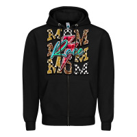 Black Mom Race Zipper Hoodie - RacoonDesign