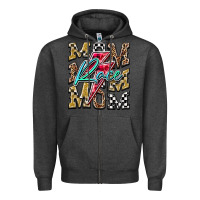 Charcoal Heather Mom Race Zipper Hoodie - RacoonDesign