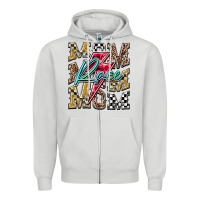 Dove Grey Mom Race Zipper Hoodie - RacoonDesign