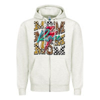 Oatmeal Heather Mom Race Zipper Hoodie - RacoonDesign