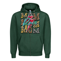 Sports Green Mom Race Zipper Hoodie - RacoonDesign