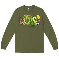 Army Green Nurse St. Patrick's Day Long Sleeve Tee - HowdyJamesFarm
