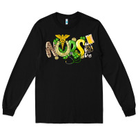 Black Nurse St. Patrick's Day Long Sleeve Tee - HowdyJamesFarm