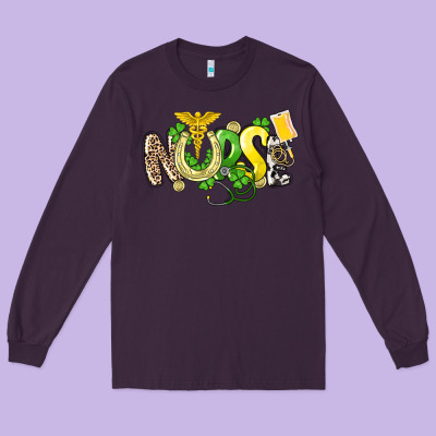 Nurse St. Patrick's Day Long Sleeve Tee Designed By Howdyjamesfarm