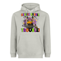 Moon Dust kids halloween hubble bubble here comes trouble Heavyweight Hoodie - BarkalooDesign