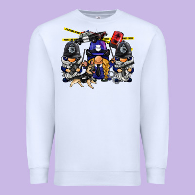 Police Gnome Premium Sweatshirt Designed By Barkaloodesign