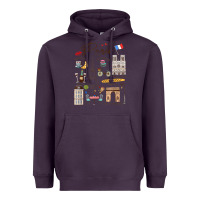Plum paris bonjour eiffel tower paris lover paris traveling vacay Heavyweight Hoodie - trangStudio