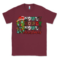 Burgundy Howdy howdy howdy Christmas Classic Tee - NancyCooperArtShop