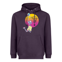 Plum basketball player halloween pumpkin skeletons kids boys Heavyweight Hoodie - trangStudio