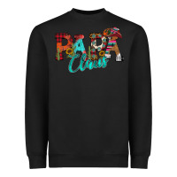 Black Papa Claus Heavyweight Sweatshirt - CowhideDigitalArt
