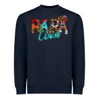 Navy Papa Claus Heavyweight Sweatshirt - CowhideDigitalArt