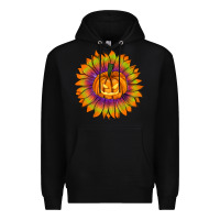 Black Halloween Sunflower Premium Hoodie - RanaPortraitStore