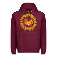 Burgundy Halloween Sunflower Premium Hoodie - RanaPortraitStore