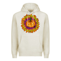 Oatmeal Heather Halloween Sunflower Premium Hoodie - RanaPortraitStore