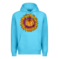 Ocean Blue Halloween Sunflower Premium Hoodie - RanaPortraitStore