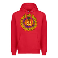 Red Halloween Sunflower Premium Hoodie - RanaPortraitStore