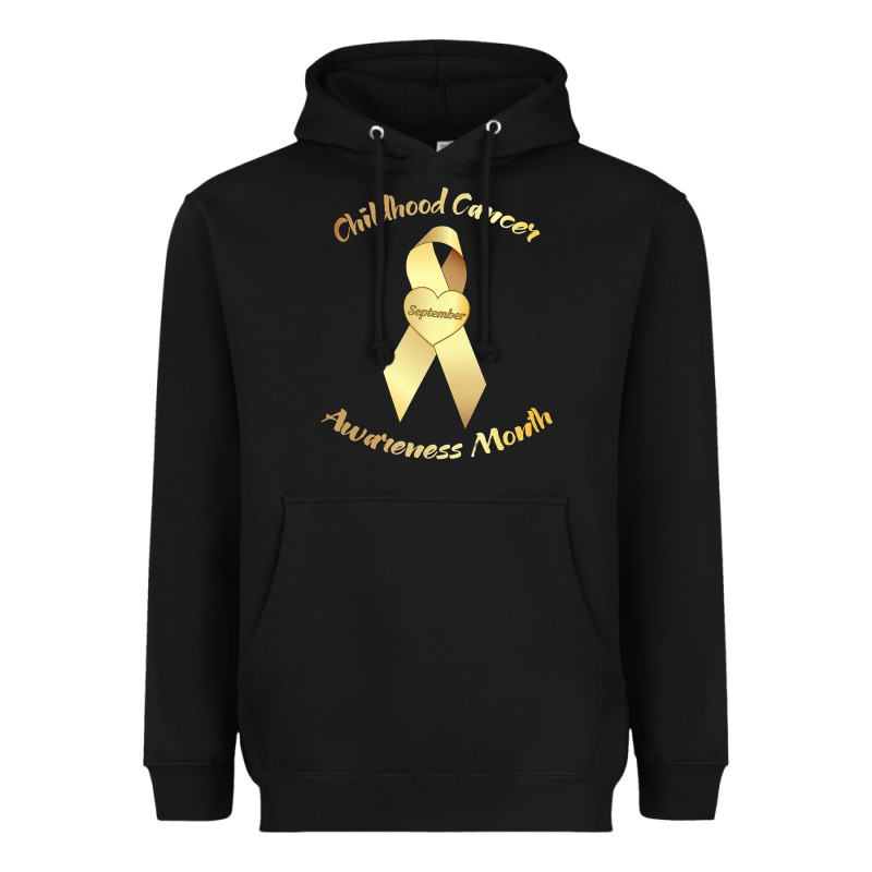 Childhood Cancer Awareness Children Cure Kids Heavyweight Hoodie by DesignPulse | Teevron