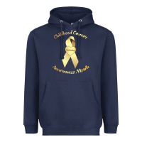 Navy childhood cancer awareness children cure kids Heavyweight Hoodie - DesignPulse