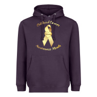 Plum childhood cancer awareness children cure kids Heavyweight Hoodie - DesignPulse