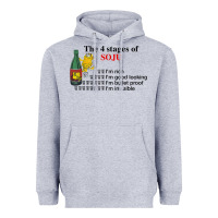 Heather Grey the 4 stages of soju i'm rich i'm good looking t shirt Heavyweight Hoodie - DesignPulse