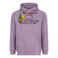 Lavender the 4 stages of soju i'm rich i'm good looking t shirt Heavyweight Hoodie - DesignPulse