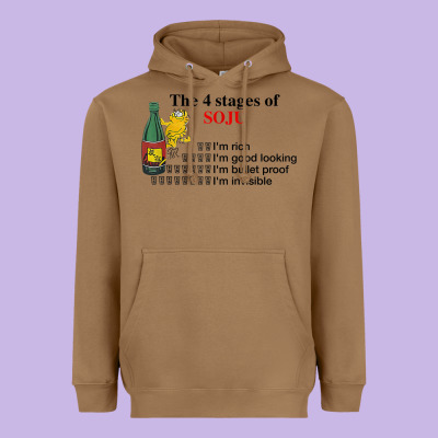 The 4 Stages Of Soju I'm Rich I'm Good Looking T Shirt Heavyweight Hoodie Designed By Designpulse