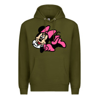 Army Green Minnie Mouse Premium Hoodie - CowhideDigitalArt