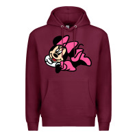 Burgundy Minnie Mouse Premium Hoodie - CowhideDigitalArt