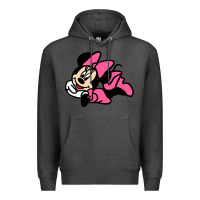 Charcoal Heather Minnie Mouse Premium Hoodie - CowhideDigitalArt