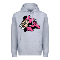 Heather Grey Minnie Mouse Premium Hoodie - CowhideDigitalArt