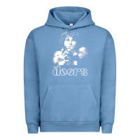 Pigment Pebble Blue Jim Morrison Urban Hoodie - trangStudio